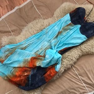 Tie Dye Batik Picture Painted Perfect👌 silky Maxi